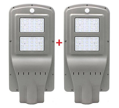 2бр. СОЛАРНА ЛАМПА С ДАТЧИК ЗА ДВИЖЕНИЕ, 20, 40, 60W IP65 + стойка