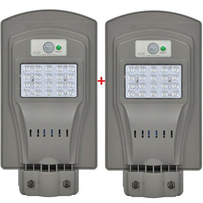 2бр. СОЛАРНА ЛАМПА С ДАТЧИК ЗА ДВИЖЕНИЕ, 20, 40, 60W IP65 + стойка
