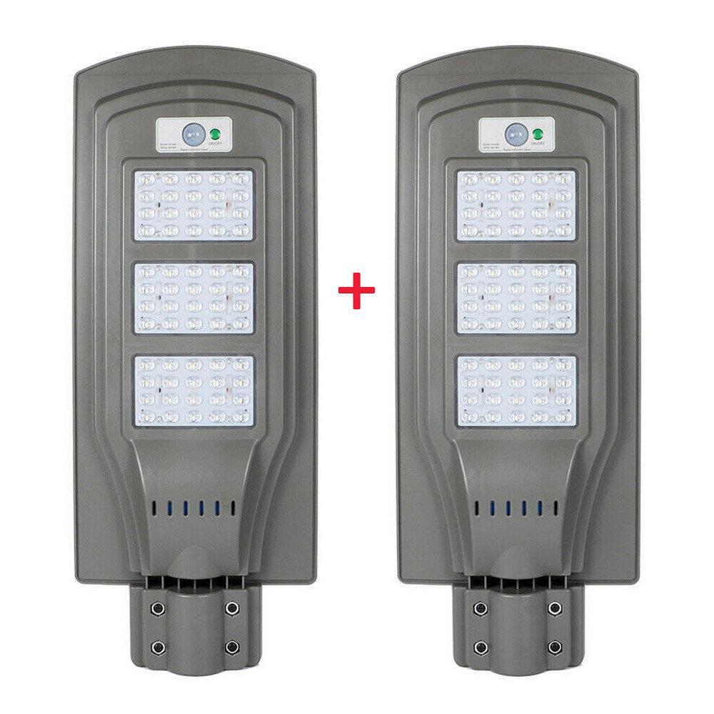 2бр. СОЛАРНА ЛАМПА С ДАТЧИК ЗА ДВИЖЕНИЕ, 20, 40, 60W IP65 + стойка