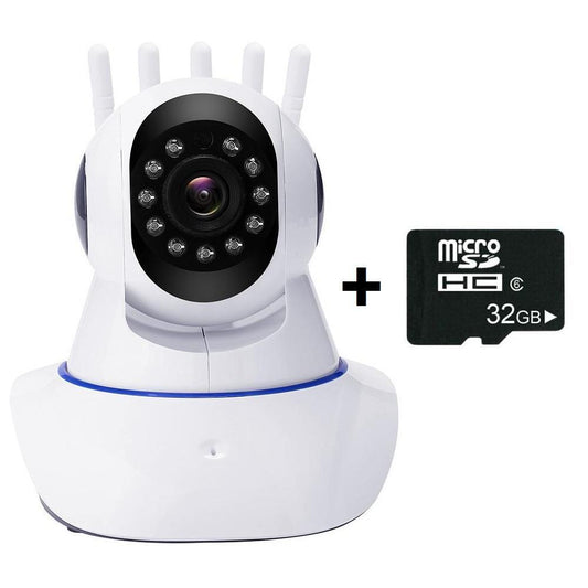 2MP FULL HD, WIFI БЕЗЖИЧНА КАМЕРА С 5 АНТЕНИ, МОТОРИЗИРАНА 355° завъртане + 32GB Карта