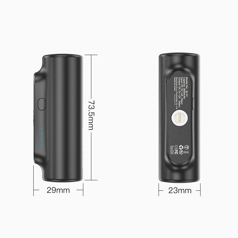 3в1 Магнитен безжичен Power Bank 3000 mAh /черен/