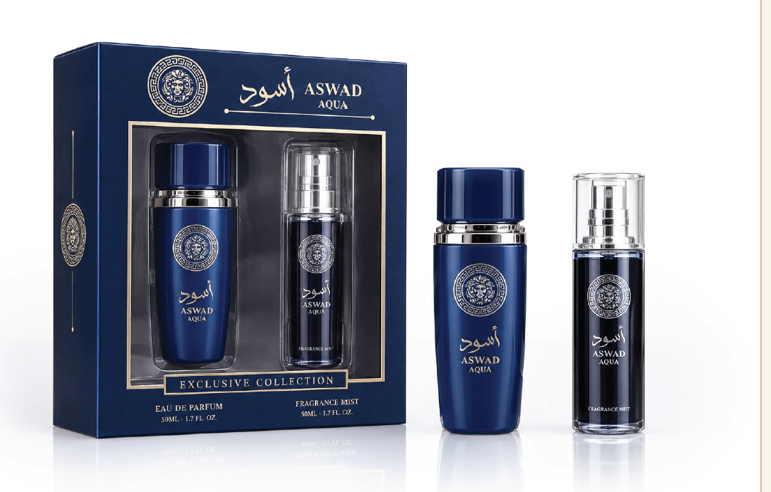 Manasik Aswad Aqua комплект – кутия, парфюм и мист