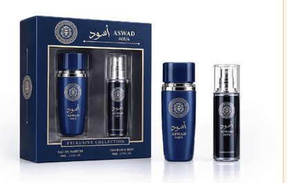 Manasik Aswad Aqua комплект – кутия, парфюм и мист