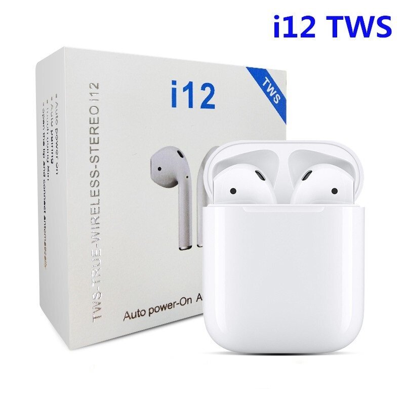 AirPods Bluetooth Слушалки i12 TWS 3D
