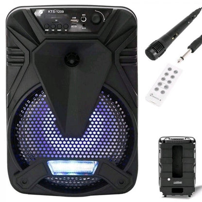 Активна Bluetooth караоке тонколона 8" с микрофон KTS 1209 с обхват 25 м