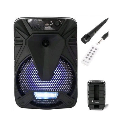 Активна Bluetooth караоке тонколона 8" с микрофон KTS 1209 с обхват 25 м