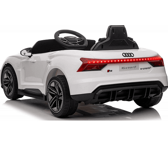 Акумулаторен джип Audi RS E-Tron GT, 4X4, Licensed, С меки гуми и кожена седалка, 12V, Черна