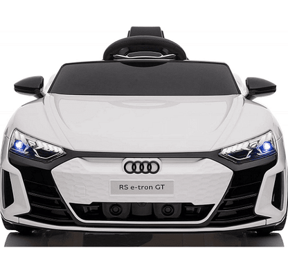 Акумулаторен джип Audi RS E-Tron GT, 4X4, Licensed, С меки гуми и кожена седалка, 12V, Черна