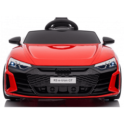 Акумулаторен джип Audi RS E-Tron GT, 4X4, Licensed, С меки гуми и кожена седалка, 12V, Черна