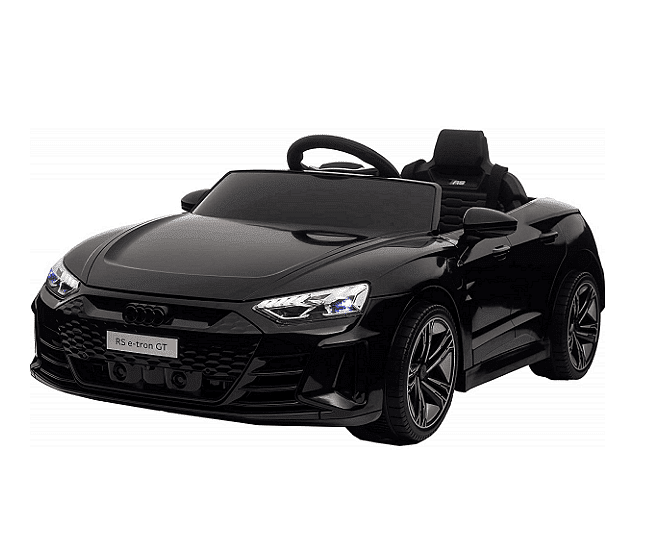 Акумулаторен джип Audi RS E-Tron GT, 4X4, Licensed, С меки гуми и кожена седалка, 12V, Черна