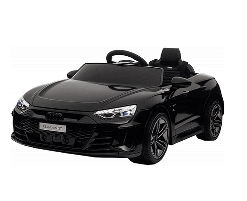 Акумулаторен джип Audi RS E-Tron GT, 4X4, Licensed, С меки гуми и кожена седалка, 12V, Черна