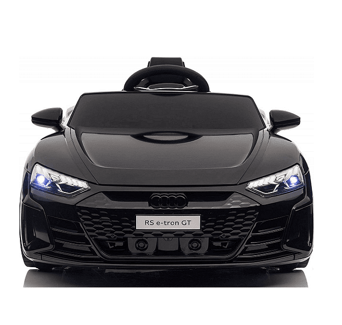 Акумулаторен джип Audi RS E-Tron GT, 4X4, Licensed, С меки гуми и кожена седалка, 12V, Черна