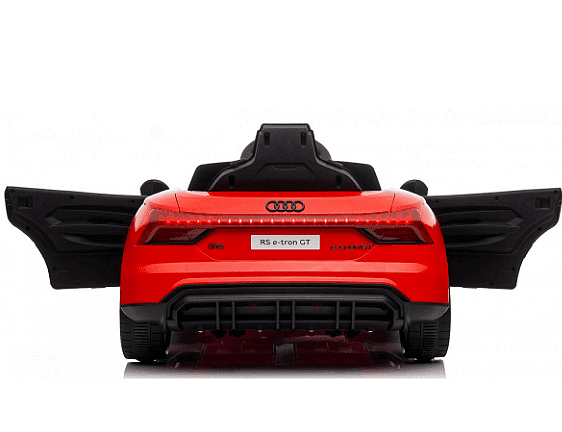Акумулаторен джип Audi RS E-Tron GT, 4X4, Licensed, С меки гуми и кожена седалка, 12V, Черна