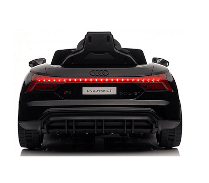 Акумулаторен джип Audi RS E-Tron GT, 4X4, Licensed, С меки гуми и кожена седалка, 12V, Черна