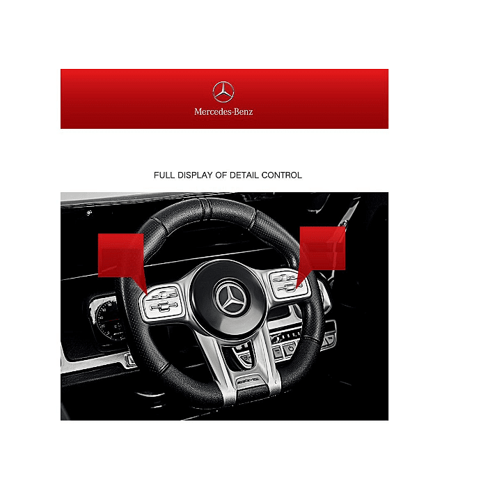 Акумулаторен джип Mercedes Benz G63, С меки гуми и кожена седалка, Черна