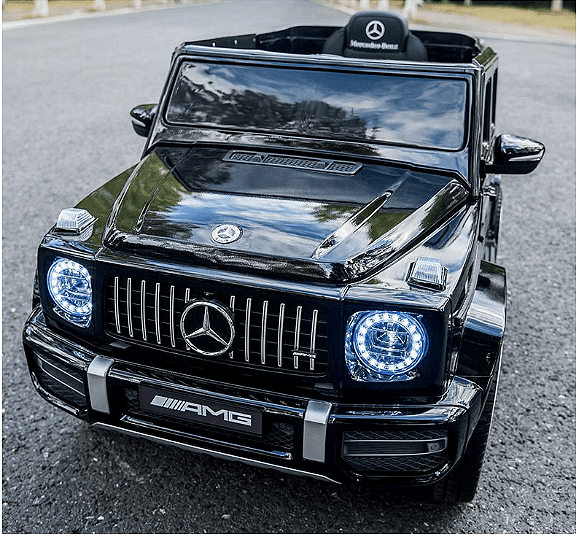 Акумулаторен джип Mercedes Benz G63, С меки гуми и кожена седалка, Черна