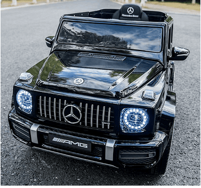 Акумулаторен джип Mercedes Benz G63, С меки гуми и кожена седалка, Черна