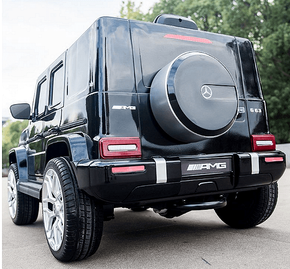 Акумулаторен джип Mercedes Benz G63, С меки гуми и кожена седалка, Черна