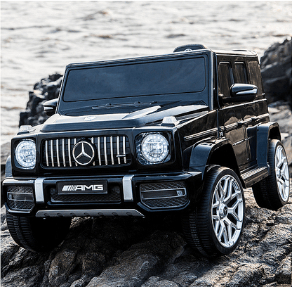 Акумулаторен джип Mercedes Benz G63, С меки гуми и кожена седалка, Черна