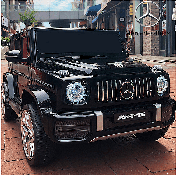 Акумулаторен джип Mercedes Benz G63, С меки гуми и кожена седалка, Черна