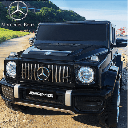 Акумулаторен джип Mercedes Benz G63, С меки гуми и кожена седалка, Черна