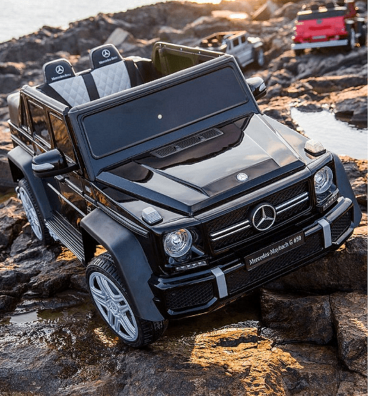 Акумулаторен джип Mercedes Maybach G650, С отварящи се врати, 4x4, 12V, Черен