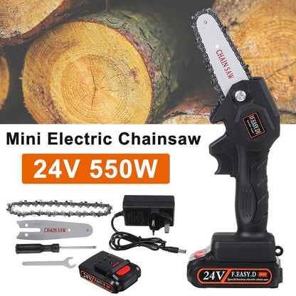 Акумулаторен ръчен трион резачка CHAINSAW 24V