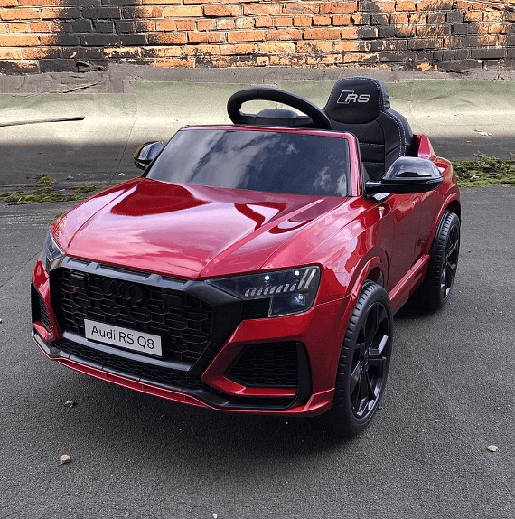 Акумулаторна кола Audi RS Q8, WiFi, Меки гуми и кожена седалка, MP3 12V, Размер: 101x62x51см, Черна