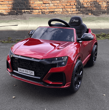 Акумулаторна кола Audi RS Q8, WiFi, Меки гуми и кожена седалка, MP3 12V, Размер: 101x62x51см, Черна