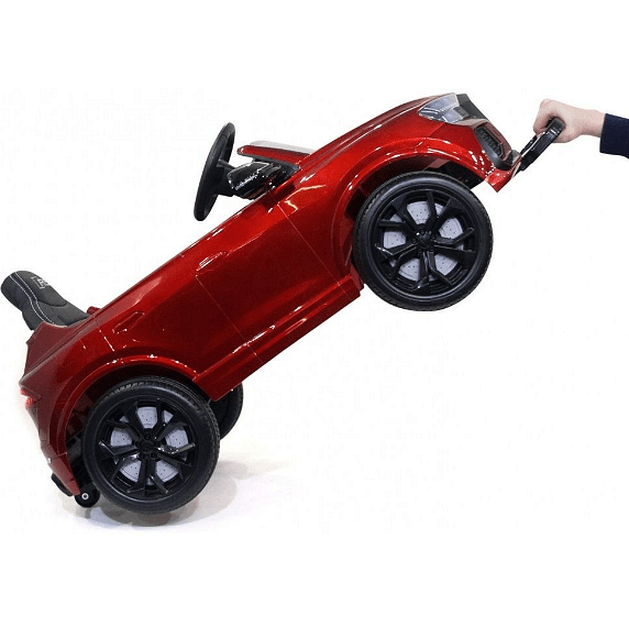 Акумулаторна кола Audi RS Q8, WiFi, Меки гуми и кожена седалка, MP3 12V, Размер: 101x62x51см, Черна