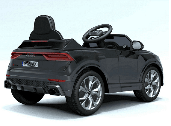 Акумулаторна кола Audi RS Q8, WiFi, Меки гуми и кожена седалка, MP3 12V, Размер: 101x62x51см, Черна