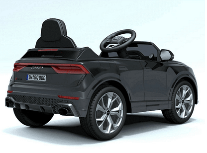 Акумулаторна кола Audi RS Q8, WiFi, Меки гуми и кожена седалка, MP3 12V, Размер: 101x62x51см, Черна