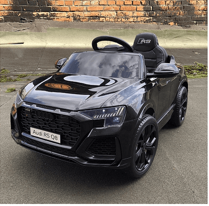 Акумулаторна кола Audi RS Q8, WiFi, Меки гуми и кожена седалка, MP3 12V, Размер: 101x62x51см, Черна
