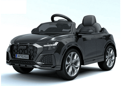 Акумулаторна кола Audi RS Q8, WiFi, Меки гуми и кожена седалка, MP3 12V, Размер: 101x62x51см, Черна