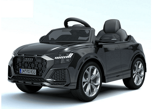 Акумулаторна кола Audi RS Q8, WiFi, Меки гуми и кожена седалка, MP3 12V, Размер: 101x62x51см, Черна