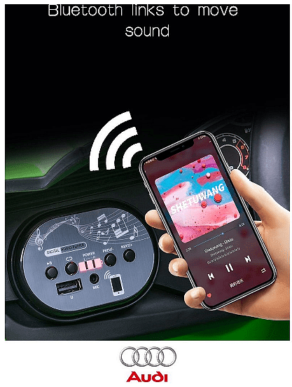 Акумулаторна кола Audi RS Q8, WiFi, Меки гуми и кожена седалка, MP3 12V, Размер: 101x62x51см, Черна