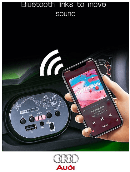 Акумулаторна кола Audi RS Q8, WiFi, Меки гуми и кожена седалка, MP3 12V, Размер: 101x62x51см, Черна