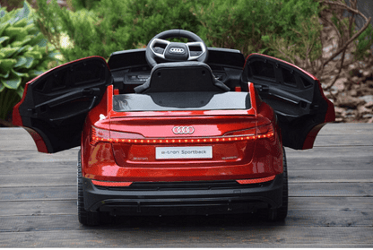 Акумулаторна кола AUDI Sportsback, 4x4, С кожена седалка и меки гум, 12V, Черна