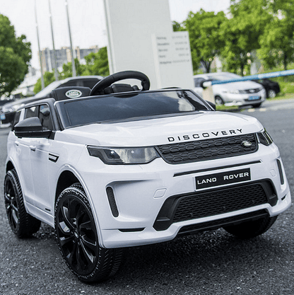 Акумулаторна кола Land Rover Discovery, 4x4, С меки гуми и отварящи се врати, 12V, MP3