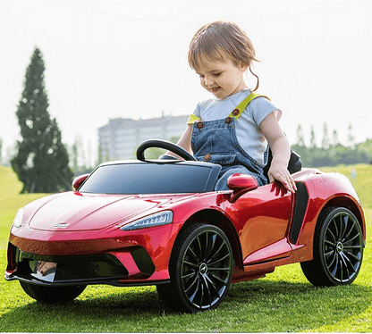 Акумулаторна кола Mclaren GT, С меки гуми и кожена седалка, 12V, С дистанционно, Черна