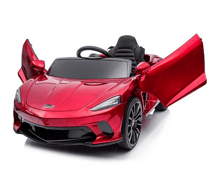 Акумулаторна кола Mclaren GT, С меки гуми и кожена седалка, 12V, С дистанционно, Черна