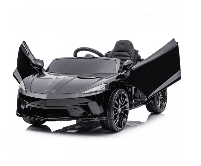 Акумулаторна кола Mclaren GT, С меки гуми и кожена седалка, 12V, С дистанционно, Черна