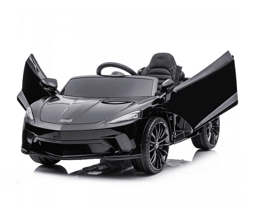 Акумулаторна кола Mclaren GT, С меки гуми и кожена седалка, 12V, С дистанционно, Черна