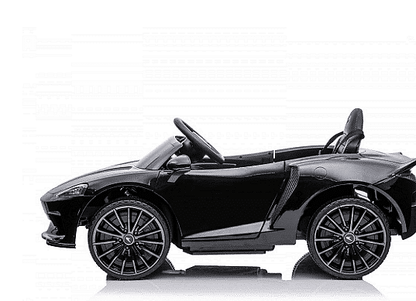 Акумулаторна кола Mclaren GT, С меки гуми и кожена седалка, 12V, С дистанционно, Черна