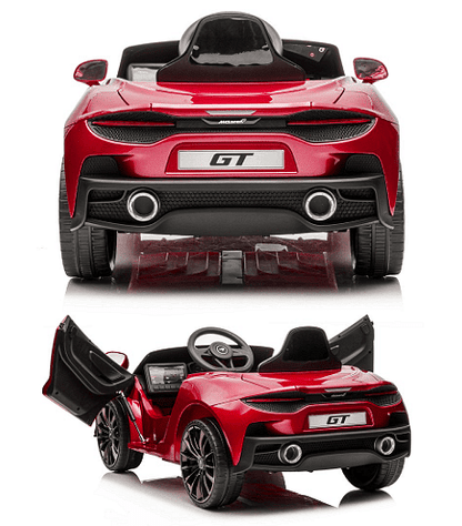 Акумулаторна кола Mclaren GT, С меки гуми и кожена седалка, 12V, С дистанционно, Черна
