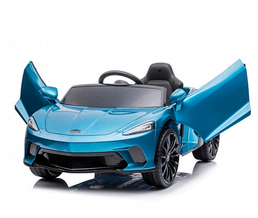 Акумулаторна кола Mclaren GT, С меки гуми и кожена седалка, 12V, С дистанционно, Черна
