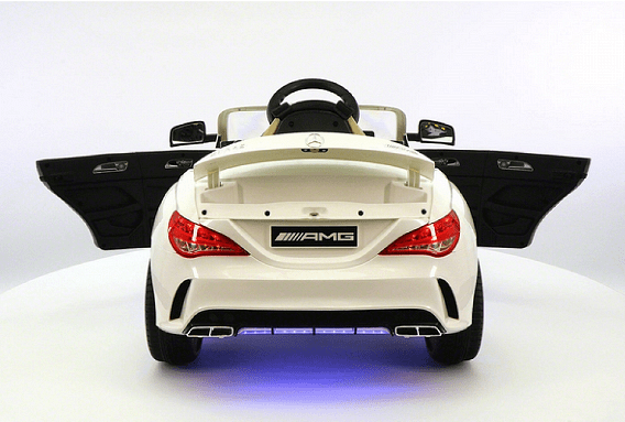 Акумулаторна кола Mercedes Benz CLA45 AMG, Меки гуми, WiFi, Кожена седалка, Дистанционно управление