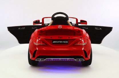 Акумулаторна кола Mercedes Benz CLA45 AMG, Меки гуми, WiFi, Кожена седалка, Дистанционно управление