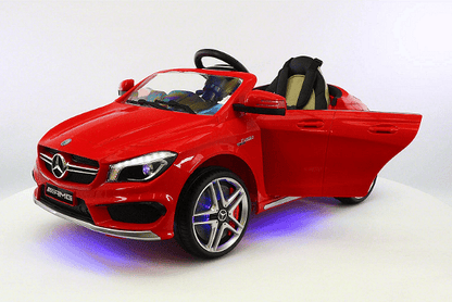 Акумулаторна кола Mercedes Benz CLA45 AMG, Меки гуми, WiFi, Кожена седалка, Дистанционно управление