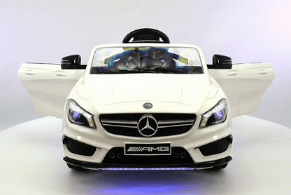 Акумулаторна кола Mercedes Benz CLA45 AMG, Меки гуми, WiFi, Кожена седалка, Дистанционно управление